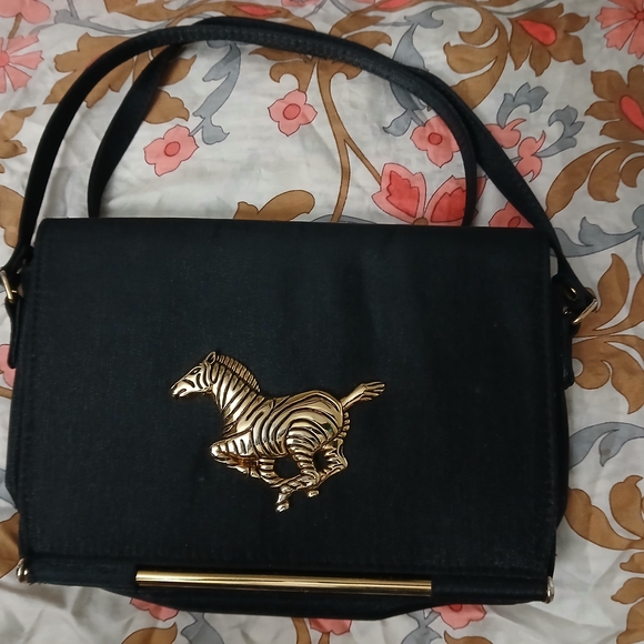 Handbags - Black and Gold Women's Bag
